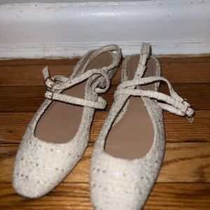 Zara tweed flats